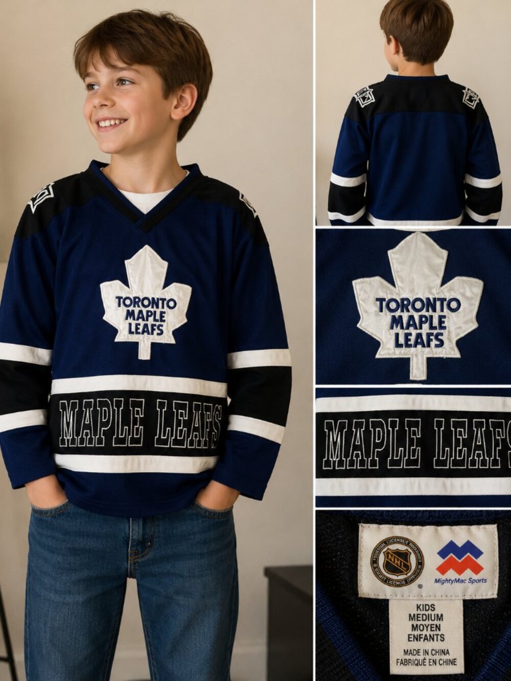 Toronto Maple Leafs Mighty Mac Sports Licensed Youth Hockey Jersey